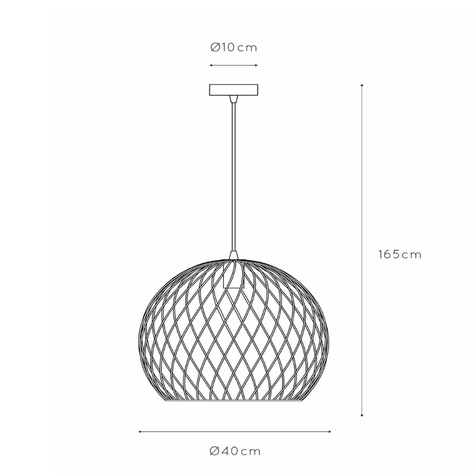 LAMPRA COLGANTE DANZA  Ø40 1XE27-3