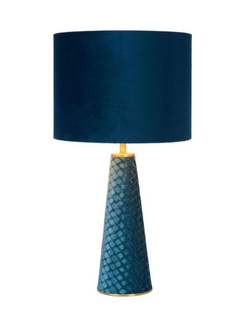 LAMPARA DE MESA VELVET TURQUESA 1xE27-0