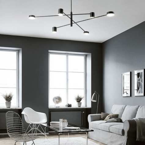 Lampara Colgante Harpes Negro 6 Luces-1