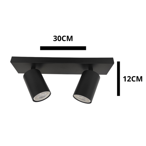 Barra Runner 2 Luces Negro-2