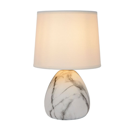 LAMPARA DE MESA MARMO BLANCO Ø16-1xE14-0