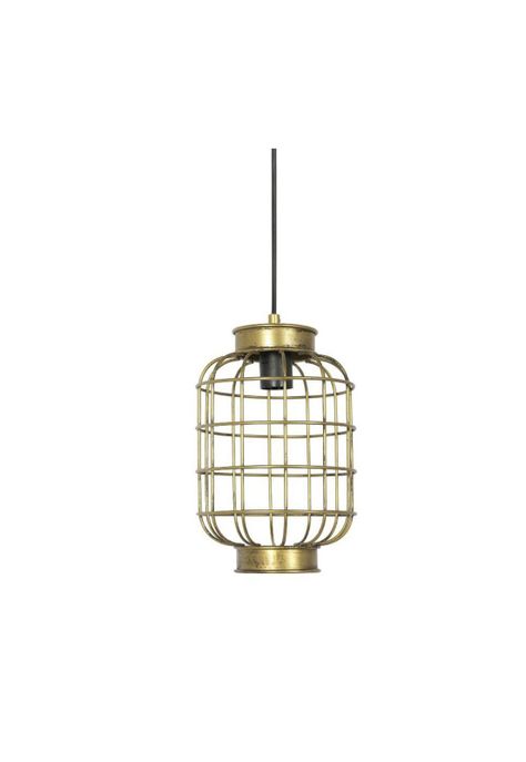 LAMPARA COLGANTE METAL BRONCE HALO 18CM-0