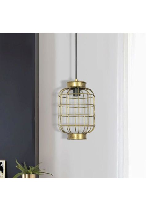 LAMPARA COLGANTE METAL BRONCE HALO 18CM-1