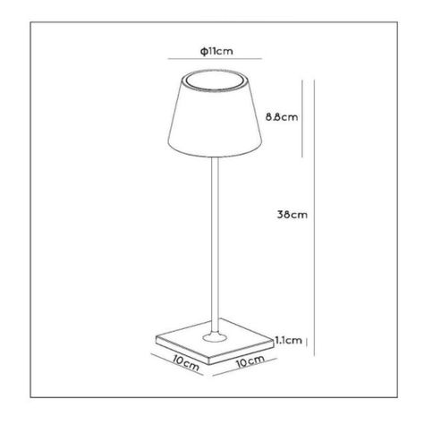 Lámpara de Mesa Justin Outdoor Negro -3
