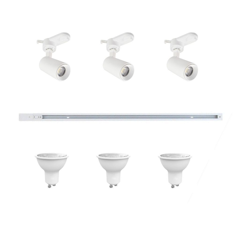 KIT DE RIEL ENERGIZADO BLANCO 1MT-0