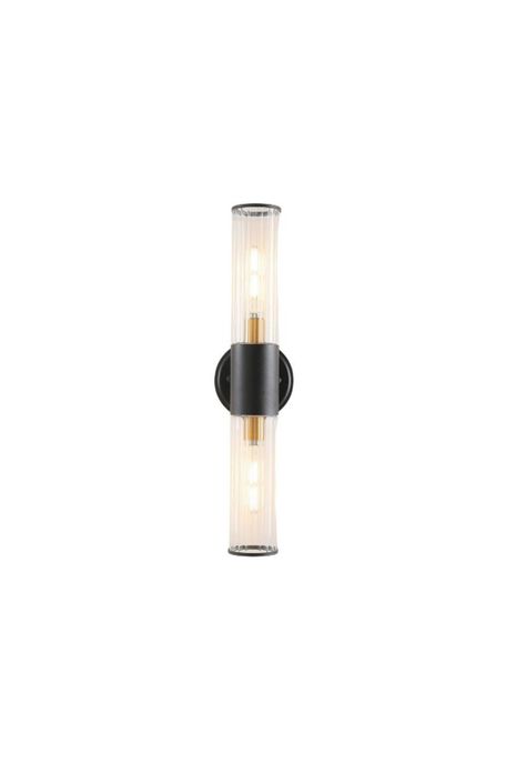 APLIQUE METAL NEGRO 2 LUCES OZZKI-0