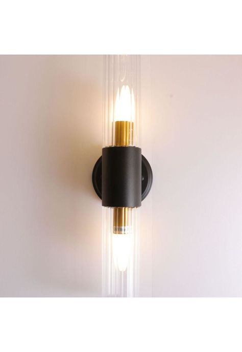 APLIQUE METAL NEGRO 2 LUCES OZZKI-2