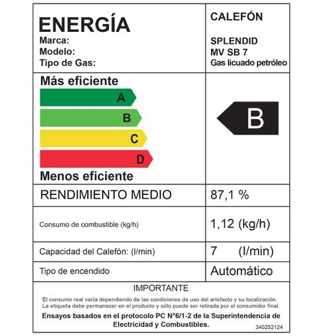 Calefont 7 litros Gas licuado Tiro natural Splendid-9