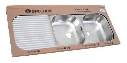 Lavaplatos Sobreponer 1200x500 Comb. Izquierdo Splendid-6