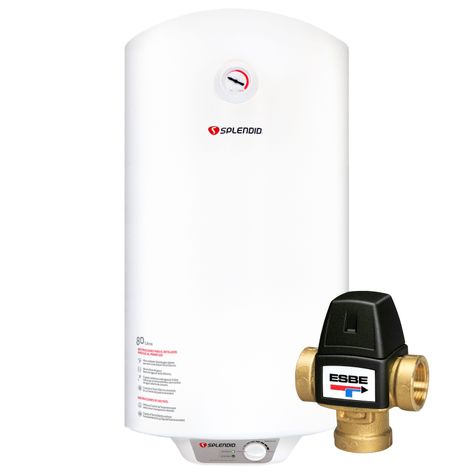 Pack Termo Eléctrico 80L Mural + Válvula Mezcladora 1/2-0