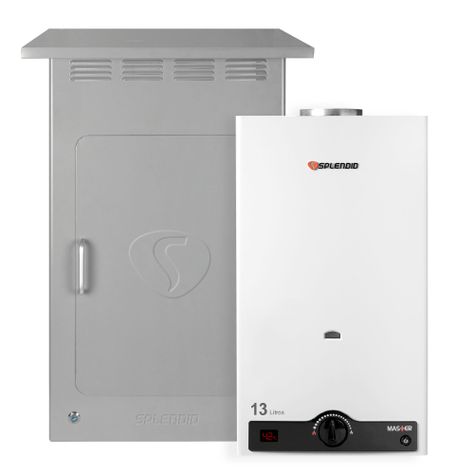 Pack Calefont 13L Tiro Natural Gas Licuado + Gabinete-0