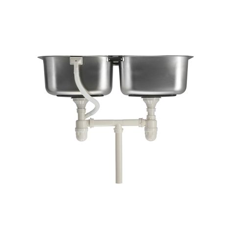 Lavaplatos Doble Bajo Cubierta 820 X 460 Splendid Acero Inox-9