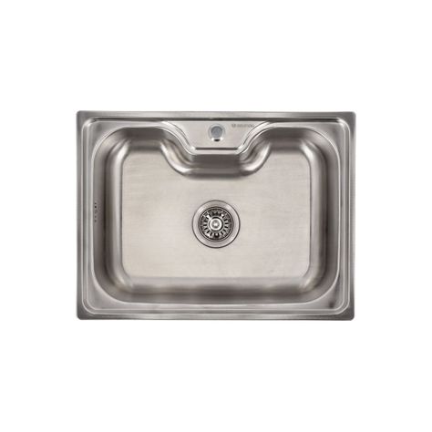 Lavaplatos Empotrado 600 x 450 Con Cesta Splendid Acero Inox-5