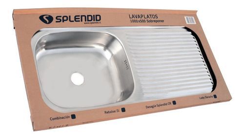 Lavaplatos Sobreponer 1000x500 Comb. Derecho Splendid-6