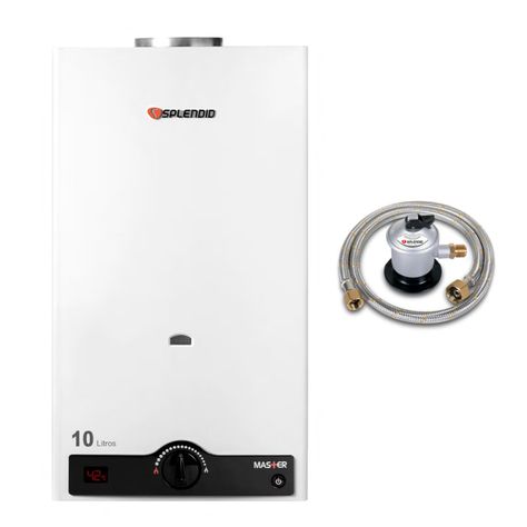 Pack Calefont 10 Litros Gas Licuado Tiro Natural + Regulador-0
