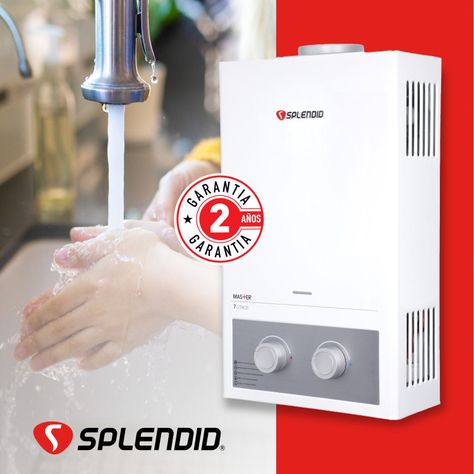 Calefont 7 litros Gas licuado Tiro natural Splendid-3