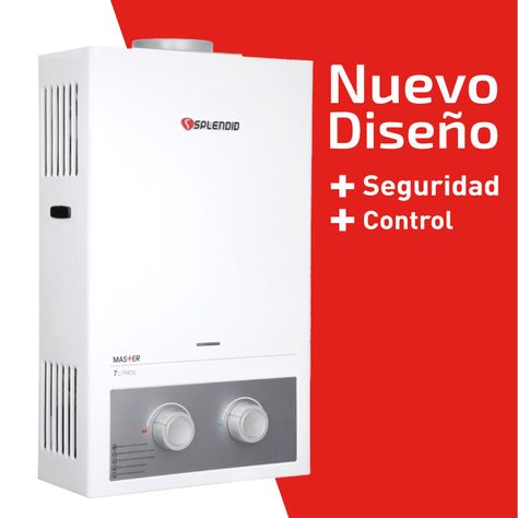 Calefont 7 litros Gas licuado Tiro natural Splendid-4