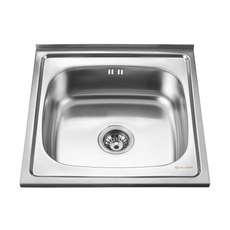 Lavaplatos Sobreponer 500 x 500 1 Cubeta Splendid Acero Inox-0