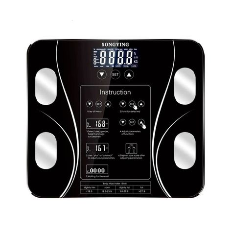 Bascula Digital Electrónica Medidor Peso Y Grasa Corporal W-30294 Welife-0