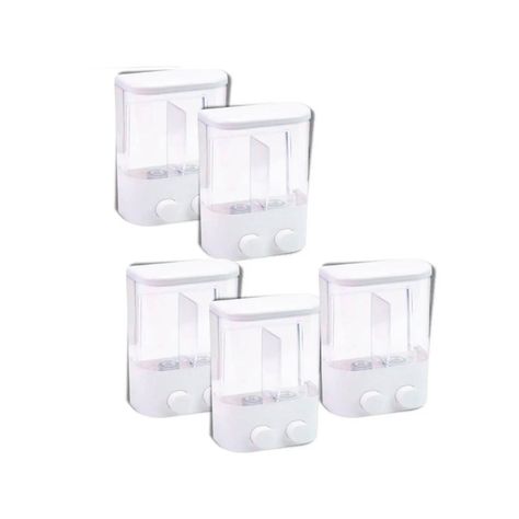 Set 5 Dispensador Shampoo Bálsamo Jabón C/pernos 1lt Baño Cocina W-32225  Welife-0