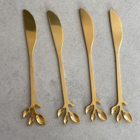 Set de 4 cuchillos de queso forma de hoja-1