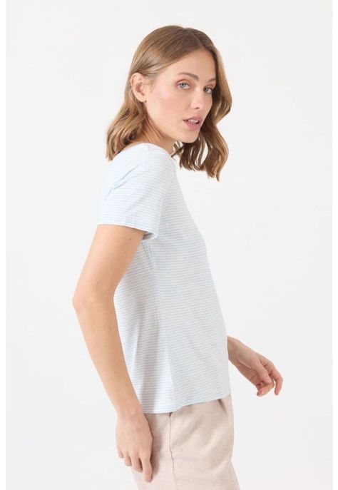 Polera denim rayas manga corta PRIVILEGE-2