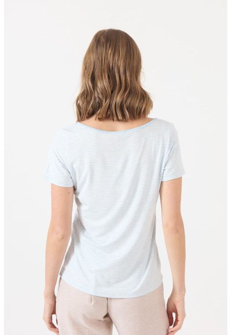 Polera denim rayas manga corta PRIVILEGE-3