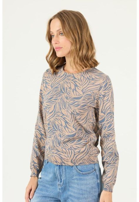 Sweater beige estampado PRIVILEGE 2431-3