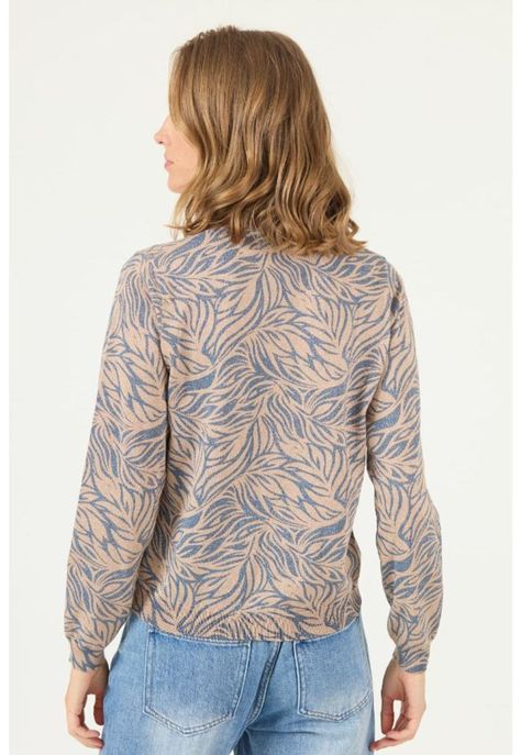 Sweater beige estampado PRIVILEGE 2431-4