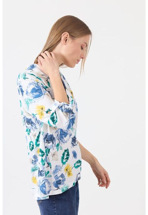 Blusa blanca estampada PRIVILEGE 1197-2