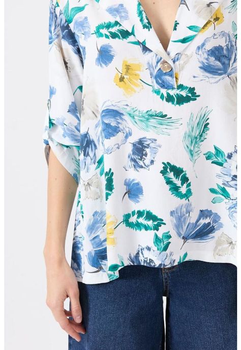 Blusa blanca estampada PRIVILEGE 1197-4