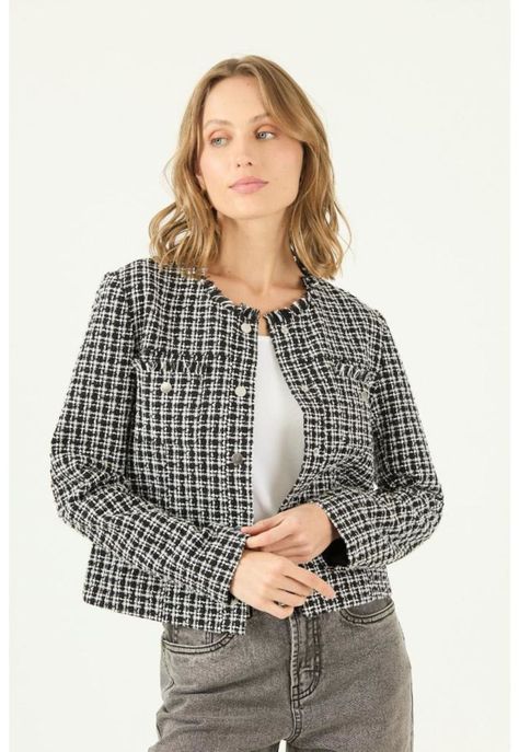 Blazer negro cuadros PRIVILEGE 1081-1