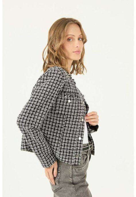Blazer negro cuadros PRIVILEGE 1081-2