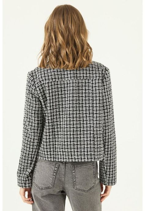 Blazer negro cuadros PRIVILEGE 1081-3