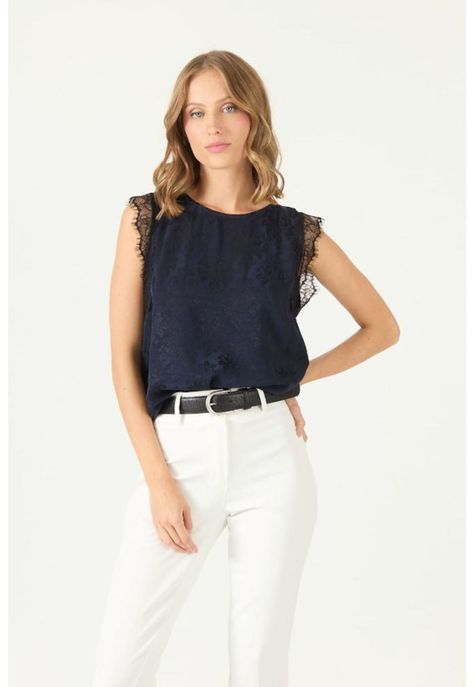 Top azul marino PRIVILEGE 2345-0