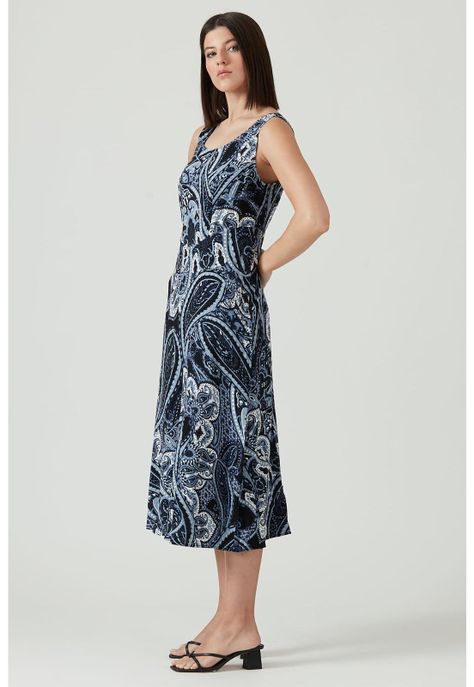 Vestido azul estampado-3