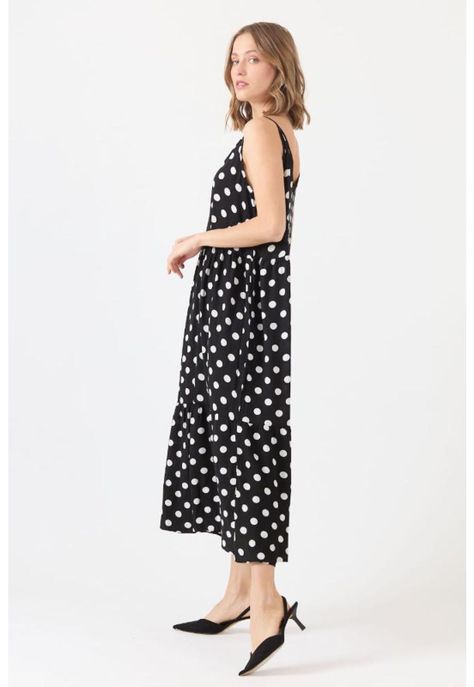 Vestido negro estampado PRIVILEGE 1435-1