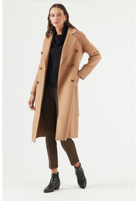 Abrigo de lana camel PRIVILEGE 375-1