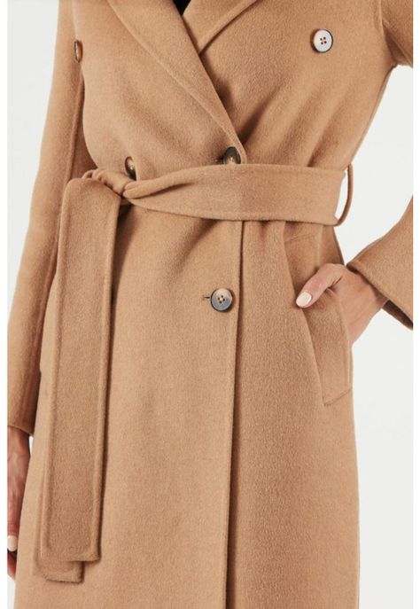 Abrigo de lana camel PRIVILEGE 375-3