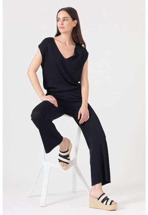 Pantalon palazzo azul PRIVILEGE 1256-0