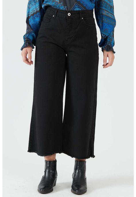 Jeans wide leg negro-0