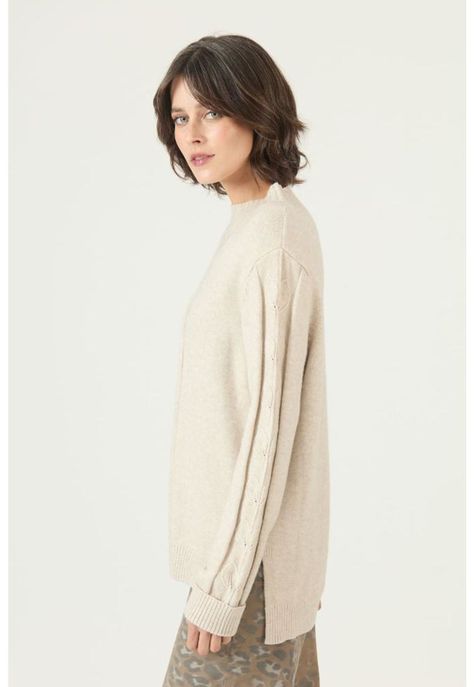 Sweater beige flores PRIVILEGE 2672-3