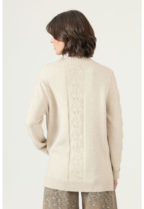 Sweater beige flores PRIVILEGE 2672-4