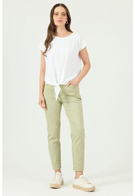 Jeans verde PRIVILEGE-0