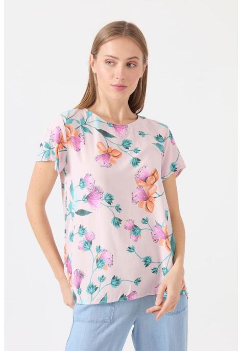 Blusa rosa estampada PRIVILEGE 1449-1