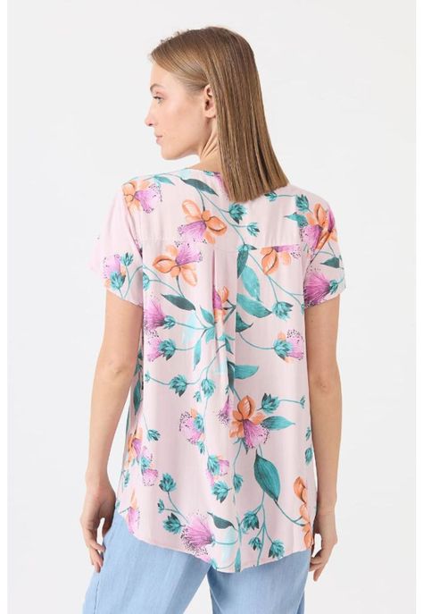 Blusa rosa estampada PRIVILEGE 1449-3