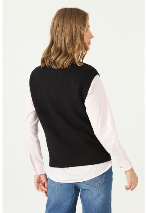 Sweater negro trenzado PRIVILEGE 2202-3