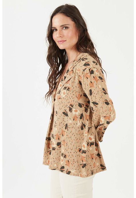 Blusa camel estampada-2