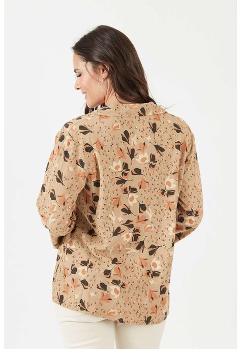 Blusa camel estampada-4
