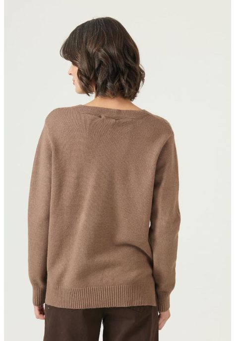 Sweater cafe moro trenzas PRIVILEGE 2676-4